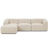 Image 1 : BNIB - Moe's - 3pc Isla Beige Modular Set - Includes Left Arm Facing Chaise, Slipper Chair, Right Ar