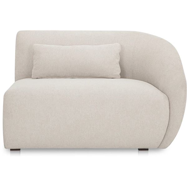 BNIB - Moe's - Amelia Right Arm Facing Chair Warm White Modular - MSRP $2,099 - FO-1011-18 - 50.25" 