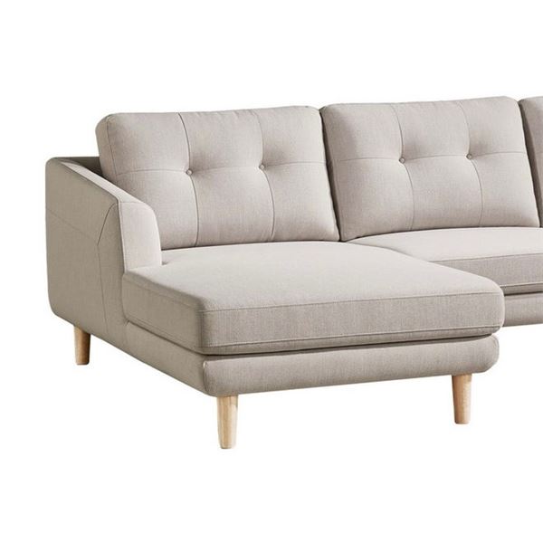 New - Moe's - Corey Left Facing Chaise Beige - MT-1002-29-L - 52.0” D x 34.0” H
