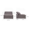 Image 7 : BNIB - Moes Clay Slipper Chair - Light Grey - MSRP $1849 - YJ-1001-29 - 44.5"W x 44.5"D x 32.5"H