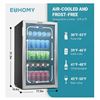 Image 2 : BNIB - EUHOMY Beverage Refrigerator Cooler, 130 Can Mini Fridge with Glass Door BR001-110 RV $339.98