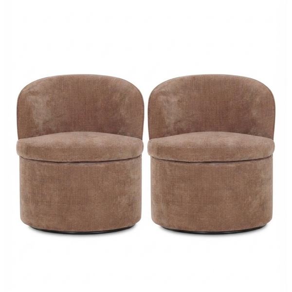 BNIB - Moe's - Set of 2 - Dane Swivel Dining Chair (Heritage Pink) -  OA-1074-33