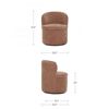 Image 7 : BNIB - Moe's - Set of 2 - Dane Swivel Dining Chair (Heritage Pink) -  OA-1074-33