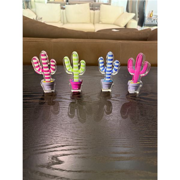 Set of 4 Acrila Cactus Decor - Made in France - MSRP $299