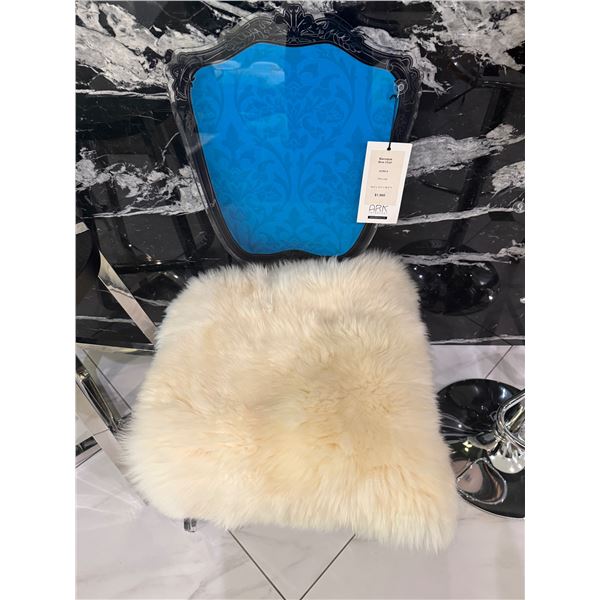 Acrila Seat Cushion Made of 100% Lambswool - Made in France - 20"x20" - Retail $390