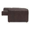 Image 3 : BNIB - Moe's - Form 4pc Modular Espresso Brown Leather Set - Includes 2 Corner Chairs, 2 Slipper Cha