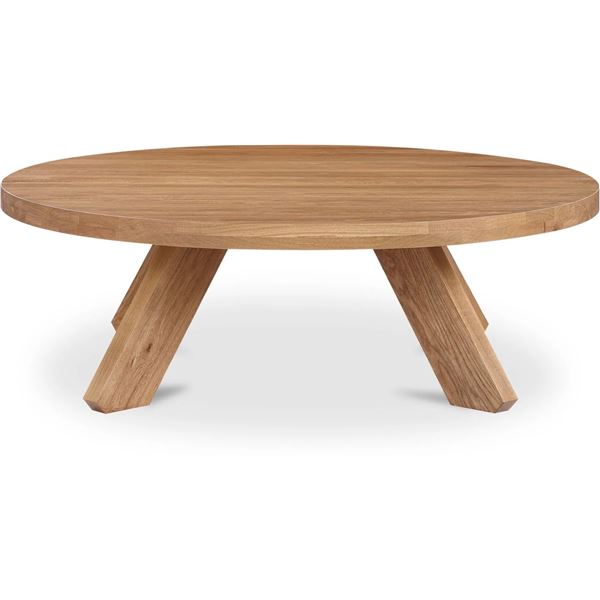 BNIB - Moe's - Alden Coffee Table in Natural Oak - MSRP $2,299.00 - BC-1154-24 - 50" W x 50" D x 16.