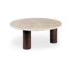 Image 3 : BNIB - Moe's - Landon Coffee Table - Beige Travertine - MSRP $1,999.00 - BZ-1153-34-0 - 42" W x 42" 