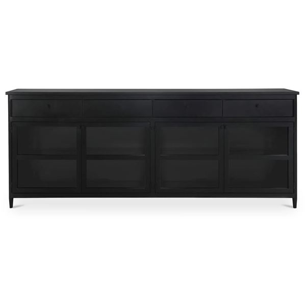 BNIB - Moe's - Henry Metal Sideboard, Black - $3,549.00 - GK-1141-02 - 95"W x 16"D x 39.5"H
