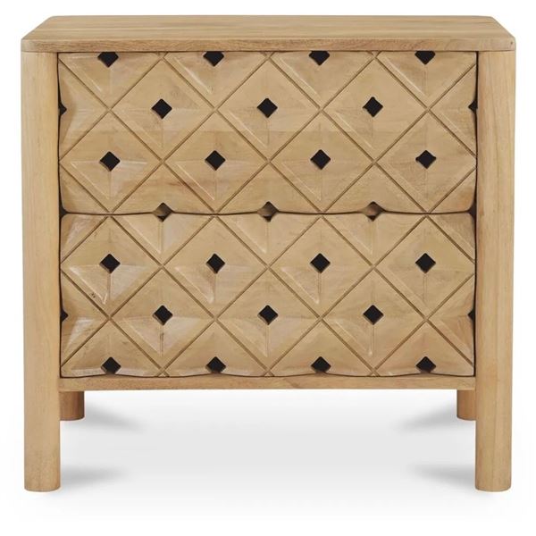 BNIB - Moe's - Fulton Nightstand, Natural - $1,324.00 - PZ-1010-24 - 26"W x 18"D x 24"H
