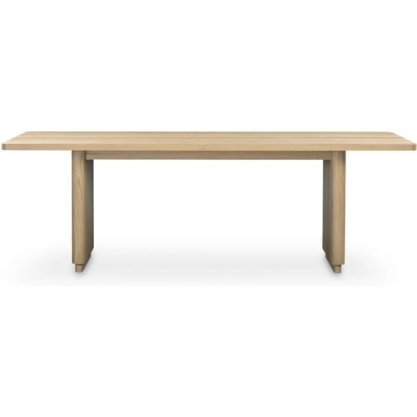 BNIB - Moe's - Round Off Dining Table (Small), Oak - $2,649.00 - YR-1009-24-0 - 88"W x 39"D x 29"H