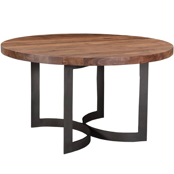 BNIB - Moe's - Bent Dining Table (Round - Smoked) - $2,949.00 - VE-1106-03-0 - 54"W x 54"D x 30"H