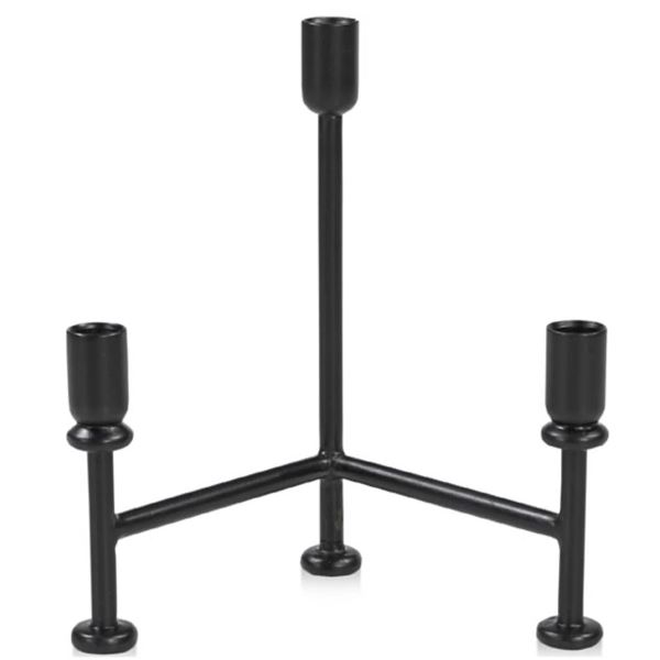 BNIB - Moe's - Cicero Candle Holder - Black - MSRP $189.00 - Item # QJ-1029-02 - 9" W x 6" D x 11" H