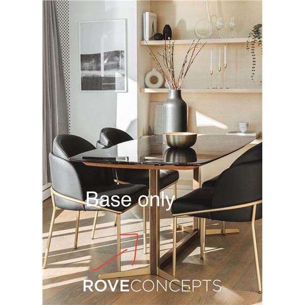 BNIB - Rove Concepts - 5pc Elaine Brass/Wood 56" Table Bases (base only)