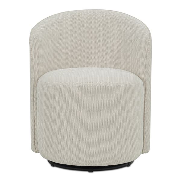 BNIB - Moe's - Sylvie Outdoor Swivel Dining Chair Cream - MSRP $1,899 - AZ-1001-05 - 25.5" W x 25.5"