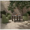 Image 4 : BNIB - Moe's - Sylvie Outdoor Swivel Dining Chair Green - MSRP $1,899 - AZ-1001-16 - 25.5" W x 25.5"