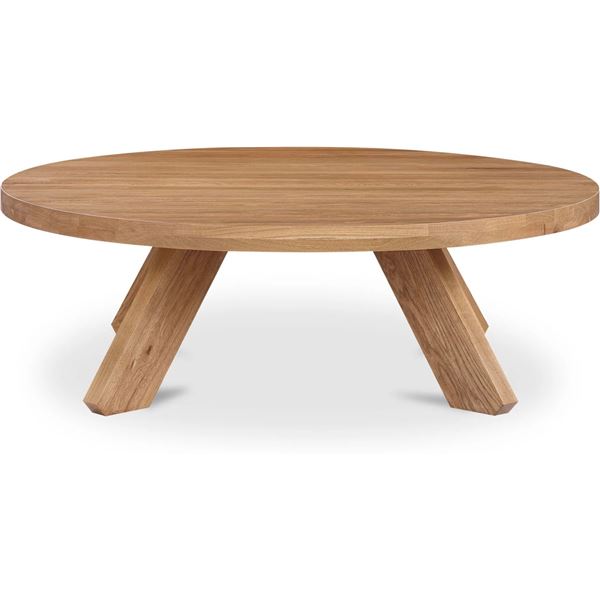 BNIB - Moe's - Alden Coffee Table Natural Oak - MSRP $2,299 - BC-1154-24 - 50" W x 50" D x 16.5" H