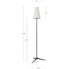 Image 4 : BNIB - Moe's - Mathis Floor Lamp Black - MSRP $579 - EL-1000-02 - 18.25" W x 18.25" D x 63" H