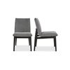 Image 1 : BNIB - Moe's - Charlie Dining Chair Set of 2 Dark Grey - MSRP $989 - EQ-1023-25 - 20.25" W x 24.25" 