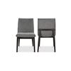 Image 2 : BNIB - Moe's - Charlie Dining Chair Set of 2 Dark Grey - MSRP $989 - EQ-1023-25 - 20.25" W x 24.25" 