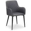 Image 2 : BNIB - Moe's - Cantata Dining Chair Set of 2 Black Vegan Leather - MSRP $959 - ER-2040-02 - 22" W x 