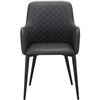 Image 3 : BNIB - Moe's - Cantata Dining Chair Set of 2 Black Vegan Leather - MSRP $959 - ER-2040-02 - 22" W x 