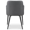 Image 4 : BNIB - Moe's - Cantata Dining Chair Set of 2 Black Vegan Leather - MSRP $959 - ER-2040-02 - 22" W x 