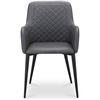 Image 5 : BNIB - Moe's - Cantata Dining Chair Set of 2 Black Vegan Leather - MSRP $959 - ER-2040-02 - 22" W x 