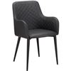 Image 6 : BNIB - Moe's - Cantata Dining Chair Set of 2 Black Vegan Leather - MSRP $959 - ER-2040-02 - 22" W x 