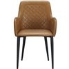 Image 5 : BNIB - Moe's - Cantata Dining Chair Set of 2 Tawny Vegan Leather - MSRP $859 - ER-2040-40 - 22" W x 