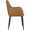 Image 2 : BNIB - Moe's - Cantata Single Dining Chair Tawny Vegan Leather - ER-2040-40-1 - 22" W x 23" D x 34" 