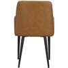 Image 3 : BNIB - Moe's - Cantata Single Dining Chair Tawny Vegan Leather - ER-2040-40-1 - 22" W x 23" D x 34" 