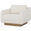 Image 3 : BNIB - Moe's - Keane Lounge Chair Cream - MSRP $1999 - FO-1046-05 - 38" W x 39.5" D x 31.25" H