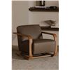 Image 3 : BNIB - Moe's - Eckersley Lounge Chair Cool Brown Leather - MSRP $2649 - GO-1017-39 - 29.5" L x 36" W