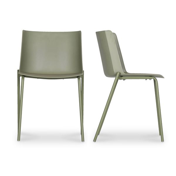 BNIB - Moe's - Silla Outdoor Dining Chair Set of 2 Sage Green - MSRP $329 - QX-1010-16