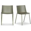 Image 2 : BNIB - Moe's - Silla Outdoor Dining Chair Set of 2 Sage Green - MSRP $329 - QX-1010-16