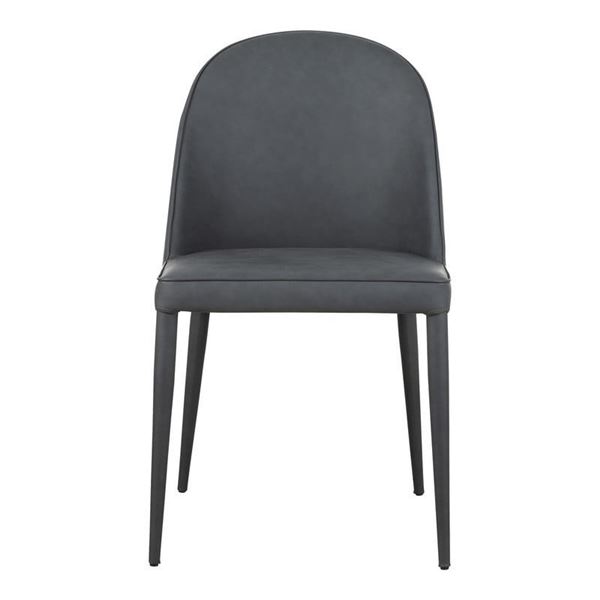 BNIB - Moe's - Burton Single Dining Chair Black Fade Vegan Leather - MSRP $325 - YM-1002-07-1 - 19" 
