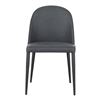 Image 1 : BNIB - Moe's - Burton Single Dining Chair Black Fade Vegan Leather - MSRP $325 - YM-1002-07-1 - 19" 