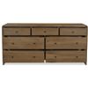 Image 4 : BNIB - Moe's - Riley 7 Drawer Dresser Oak - MSRP $4999 - RP-1066-03 - 70" W x 19" D x 34" H
