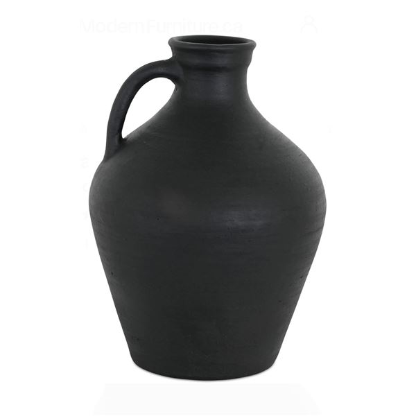 BNIB - Moe's - Lyra Vase Black - MSRP $139 - GK-1137-02 - 9.5" W x 9.5" D x 13" H