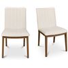 Image 1 : BNIB - Moe's - Demi Dining Chair Cream Set of 2 - MSRP $1149 - GO-1028-18 - 19.7" W x 24" D x 34" H
