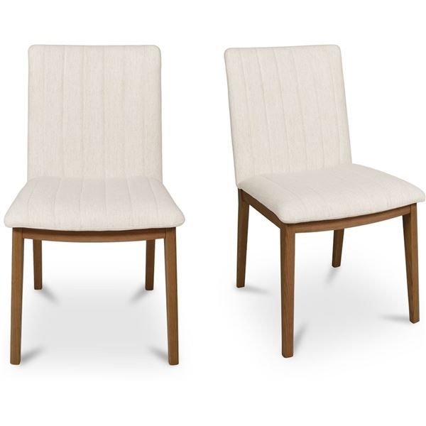 BNIB - Moe's - Demi Dining Chair Cream Set of 2 - MSRP $1149 - GO-1028-18 - 19.7" W x 24" D x 34" H