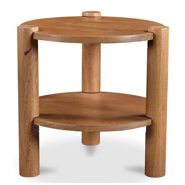 BNIB - Moe's - Olsen Accent Table Vintage Brown - MSRP $659 - JD-1087-03 - 21" W x 22.5" D x 21" H
