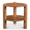 Image 1 : BNIB - Moe's - Olsen Accent Table Vintage Brown - MSRP $659 - JD-1087-03 - 21" W x 22.5" D x 21" H