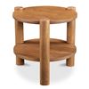 Image 2 : BNIB - Moe's - Olsen Accent Table Vintage Brown - MSRP $659 - JD-1087-03 - 21" W x 22.5" D x 21" H
