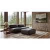 Image 1 : BNIB - Moe's - Form 3pc Modular Espresso Brown Leather Set - MSRP $5,747 Includes 2 Slipper Chairs, 