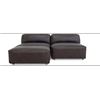 Image 2 : BNIB - Moe's - Form 3pc Modular Espresso Brown Leather Set - MSRP $5,747 Includes 2 Slipper Chairs, 