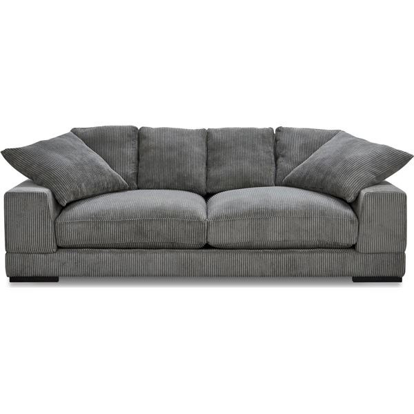 BNIB - Moe's - Plunge Sofa Charcoal - MSRP $2,649 - TN-1021-25 - 92" W x 46" D x 33" H