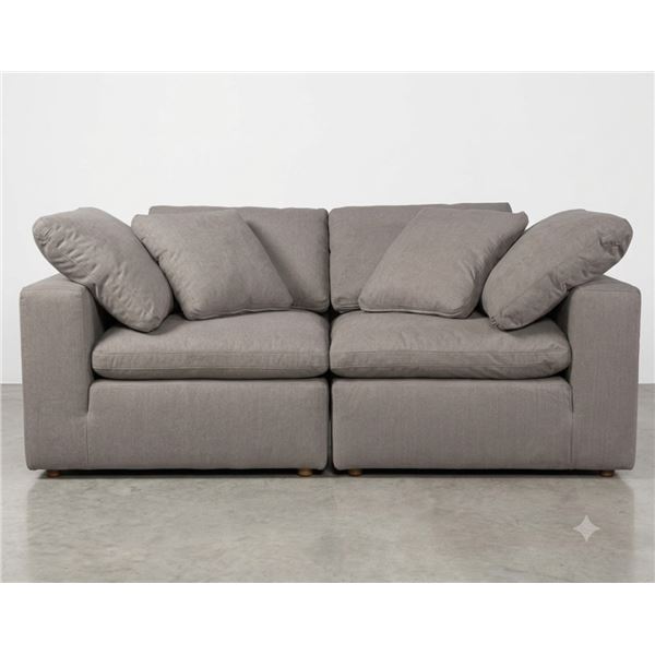 BNIB - Moe's - 2pc Terra Condo Modular Set Fabric Light Grey - MSRP $3,598 - includes 2 corner chair