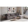 Image 7 : BNIB - Moe's - 2pc Terra Condo Modular Set Fabric Light Grey - MSRP $3,598 - includes 2 corner chair